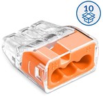 Quick connector SCP3 B10 transparent/orange (pack = 10 pcs.)